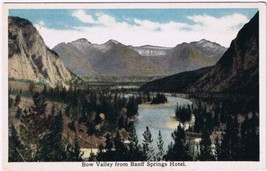 Postcard Bow Valley From Banff Springs Hotel Banff Alberta Along The CPR Line - $2.96