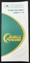 1976 Southern Railway Railroad SOU Passenger Train Schedules Southern Cr... - $9.49