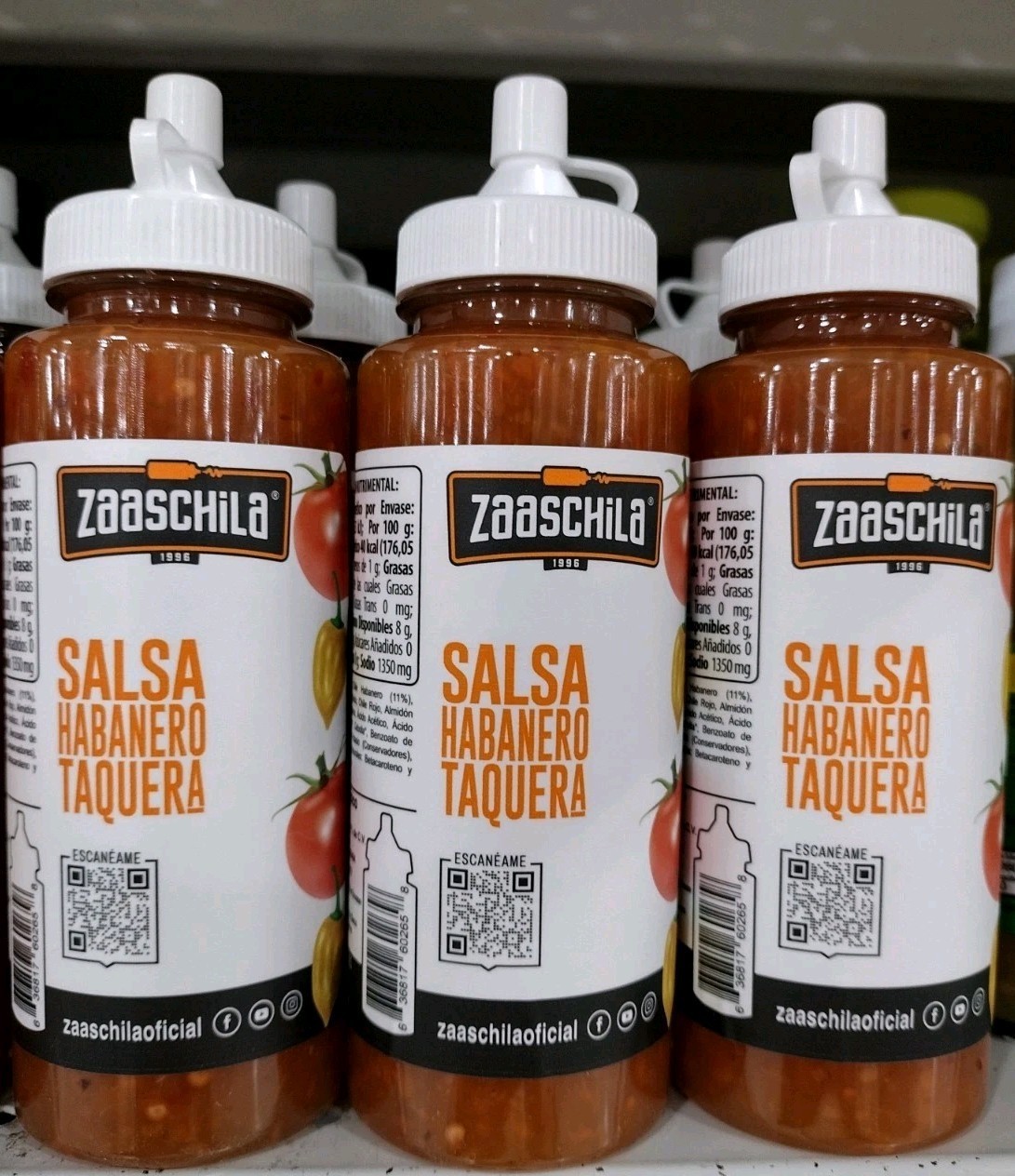 3X ZAASCHILA HABANERO SALSA TAQUERA - 3 BOTTLES OF 9.4 OUNCES EACH - FRE... - $25.99