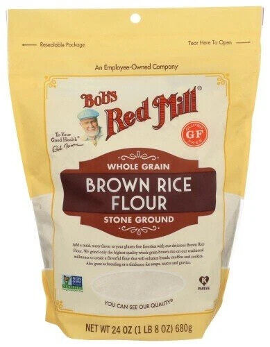 1x Bag Bobs Red Mill Whole Grain Brown Rice Flour 24 oz - $16.40