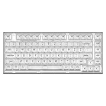 X75 82 Key Hot Swappable Mechanical Keyboard With Transparent Keycaps, Gasket Mo - £98.29 GBP