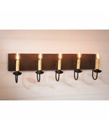 5-Light Vanity Light in Espresso with Salem Brick - $340.00