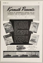 1947 Print Ad Kermath Marine Engines Gas &amp; Diesel Made in Detroit,Michigan - £13.38 GBP