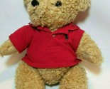 Polo Ralph Lauren Teddy Bear Red Shirt Curly Hair Plush Toy Stuffed Anim... - $16.78