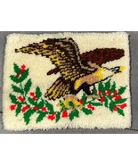 Vintage Alexandra Hill American Bald Eagle Latch Hook 27&quot; x 20&quot; 1973 Com... - €24,39 EUR