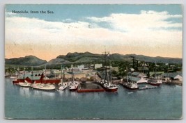 Hawaii Honolulu Port From The Sea c1910 South Seas Curio Co Postcard E39 - $15.95