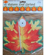 1997 Beistle Thanksgiving fall autumn leaf double sided garland new in p... - $20.75 CAD
