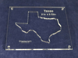 State of Texas 6 x 5.72 1/4&quot; Quilt/Woodworking Template- Acrylic - £26.46 GBP
