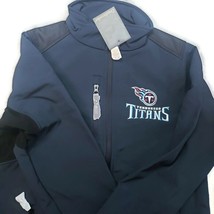 NFL Tennessee Titans Soft Shell Comfort Jacket Mens S Embroidered Logo Blue - £30.42 GBP