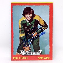 1973-74 Topps #84 Reg Leach California Oakland Golden Seals Signed Auto - £10.17 GBP