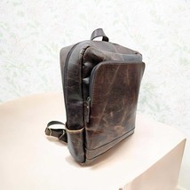 Handmade Marbled Leather Laptop Bag: 15.6&quot; Satchel, Crossbody Business Bag - $3,659.40 MXN