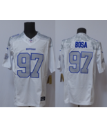 Men's Joey Bosa #97 Stitched Jersey White Blue - $45.00