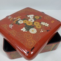 Vintage Asian Chinese Trinket Box w/ Lid 6.5x6.5x2.5 Inch - $30.86