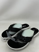 Clarks Cloud Steppers Women&#39;s Breeze Sea Black Flip-Flops Size 8 - $748.09 MXN