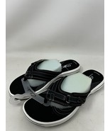 Clarks Cloud Steppers Women&#39;s Breeze Sea Black Flip-Flops Size 8 - $54.12 CAD