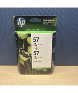 HP 57 Twin Pack Tri-color Ink Cartridges OEM Deskjet Warranty Exp 8/2011 - $242.25 MXN