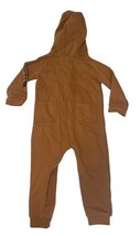 Carhartt Baby Hooded Coverall Tan Brown 24M Zip One Piece Outfit image 4