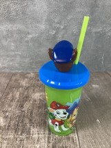 Paw Patrol Chase Buddy Sips 15 oz. Tumbler 3D Character Mold + Straw - £7.46 GBP