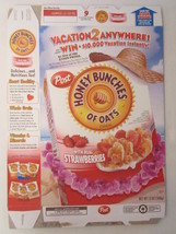 Empty POST Cereal Box HONEY BUNCHES OF OATS 2009 13 oz REAL STRAWBERRIES... - $6.38