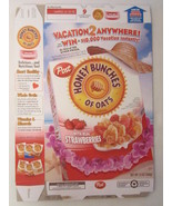 Empty POST Cereal Box HONEY BUNCHES OF OATS 2009 13 oz REAL STRAWBERRIES... - £4.98 GBP