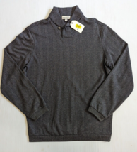 Crosby & Howard Mens Shawl Collar Pullover Sweater Sz M Gray Black  NEW image 6