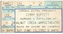 Jimmy Buffett Ticket Stub June 13 1992 Raleigh North Carolina - £19.46 GBP