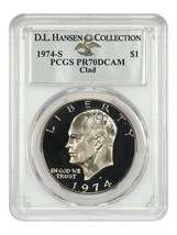 1974-S $1 PCGS PR70DCAM (Clad) ex: D.L. Hansen - $11,559.98