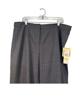 Jones New York 16W Womens Gray Pinstripe Stretch Pants Classic Fit NEW - $29.69