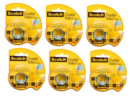 Scotch Removable Double Sided Tape, 3/4&quot; x 200&quot;, 6 Pack - £21.63 GBP