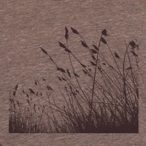 Womens grass nature print on American Apparel athletic tri blend coffee- availab - £18.44 GBP