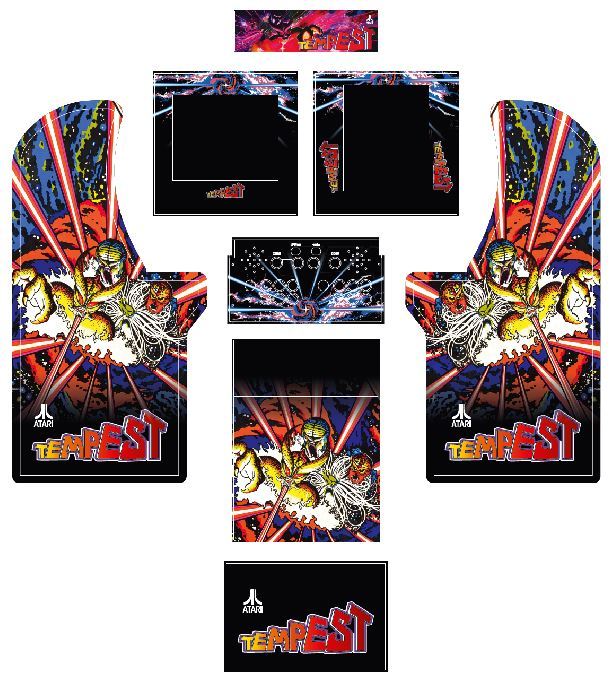 Arcade1up Arcade 1up Tempest Arcade Arcade Cabinet Graphics Artwork vinyl Design