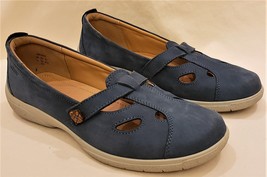HOTTER Made in England Comfort Flat Shoes Sz.-9.5 Blue - £23.56 GBP