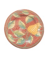 Pier 1 Imports MOSAIC FRUIT 4 Salad Plates ITALY Earthenware Dessert Dishes - £35.61 GBP