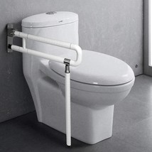 Nisorpa Foldable Toilet Grab Bar Flip Up Handicap Grab Bars Rails Non-Sl... - $81.96