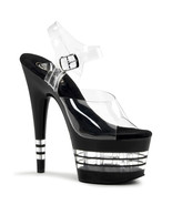 PLEASER Sexy Shoes Sandals Striped Platform 7&quot; Stripper High Heels ADO70... - $92.93 CAD