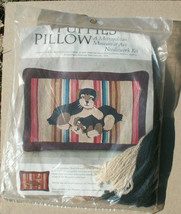 Metro Museum Art Needlework Puppies Embroidery Pillow Kit Mazaltov&#39;s Wool Crewel - $34.99