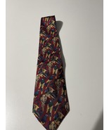 417 Van Heusen Mens Silk Necktie Parrots Silk Classic Length Tie Made in... - $12.31