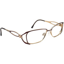 Cazal Women&#39;s Eyeglasses Purple/Gold Rectangular Metal 55[]20 130 - £69.40 GBP