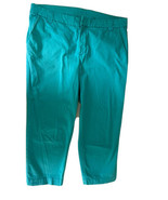 Kim Rogers Women&#39;s Sz 12 Turquois Stretch Capri Pants Pockets - £7.53 GBP