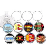 The Price is Right party wine glass cup charms markers 8 party favors - £7.64 GBP