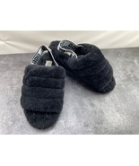Ugg Australia Women 7 M Fluff Yeah Shoes Black Lined Platform Slingback ... - $37.78 CAD