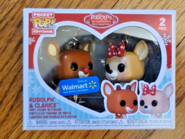 Funko Pocket Pop! Keychain Holidays Rudolph &amp; Clarice 2 Pack Walmart Exclusive - £22.01 GBP