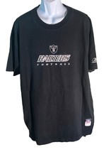 Las Vegas Raiders Team Apparel Reebok Short Sleeve Pull-Over T-Shirt Black Xl - £10.06 GBP