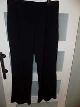 Ann Taylor Black Cuffed Lined Slacks Trousers Dress Pants Size 14 Women&#39;s - $490.37 MXN