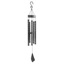 K&amp;K Interiors 16326B 40 Inch Matte W Wind Chime, Black and Silver - $49.48