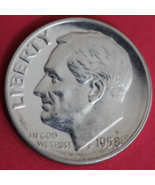 1958 Silver Proof Roosevelt Dime Exact Coin Shown Fast Shipping OCE 108 - $16.45 CAD