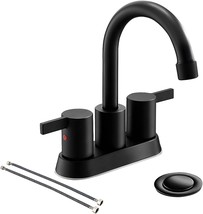 4 Inch 2 Handle Centerset Matte Black Lead-Free Modern Bathroom Faucet B... - $649.67 MXN