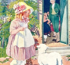 Mary Had A Little Lamb 1912 Lithograph Print Choate Art Mother Goose DWZ6 - £19.65 GBP