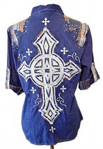 Affliction Black Label Embroidered Cross Rhinestones Large - €30,82 EUR