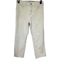 lucky brand high rise crop mini boot bridgette white corduroy pants Size... - $24.74